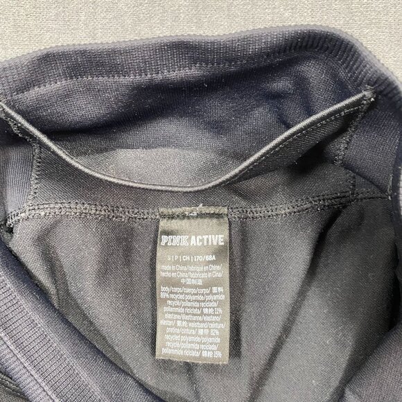 Pink Active Seamless Compression Leggings Performance Ribbing Black Womens SZ S/ - Picture 4 of 11